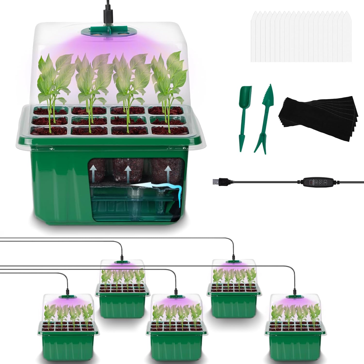 Humidity Dome Kit - Kit de Bandejas de Germinación de